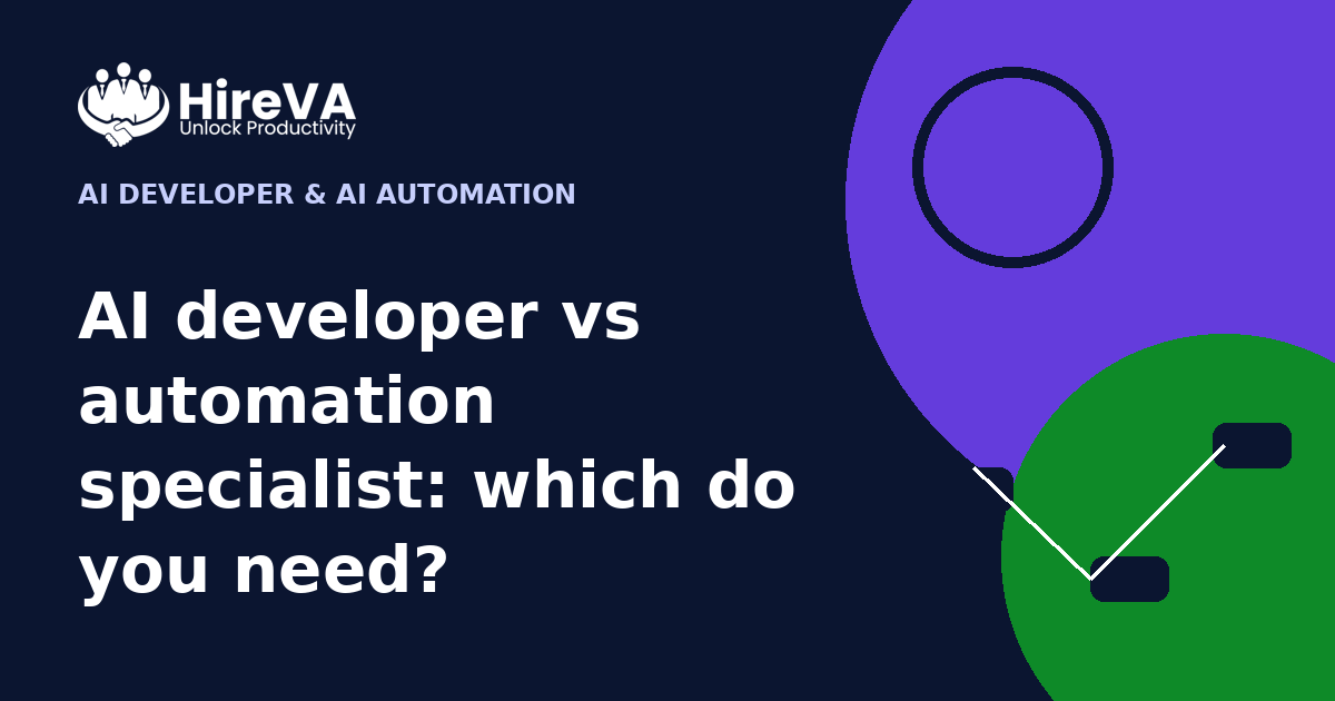 AI developer vs automation specialist: which do you need?