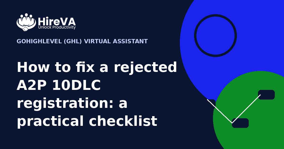 How to fix a rejected A2P 10DLC registration: a practical checklist