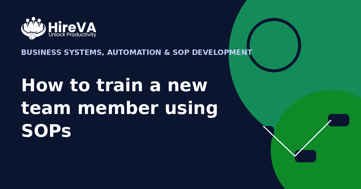 How to train a new team member using SOPs
