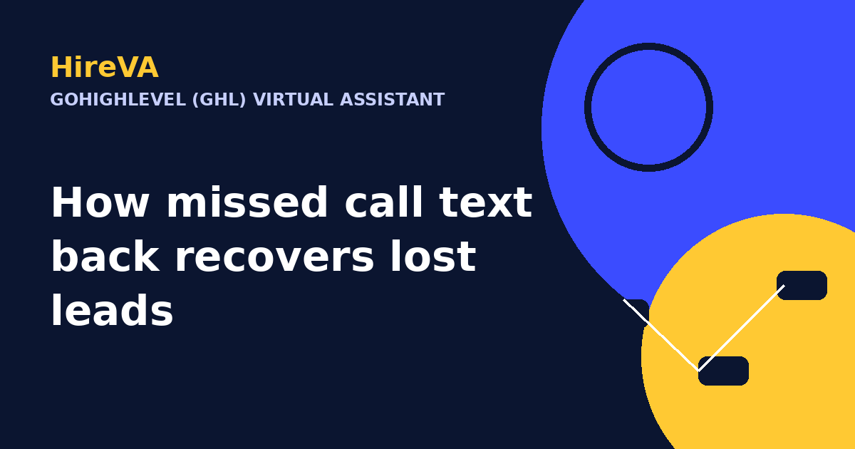 How missed call text back recovers lost leads