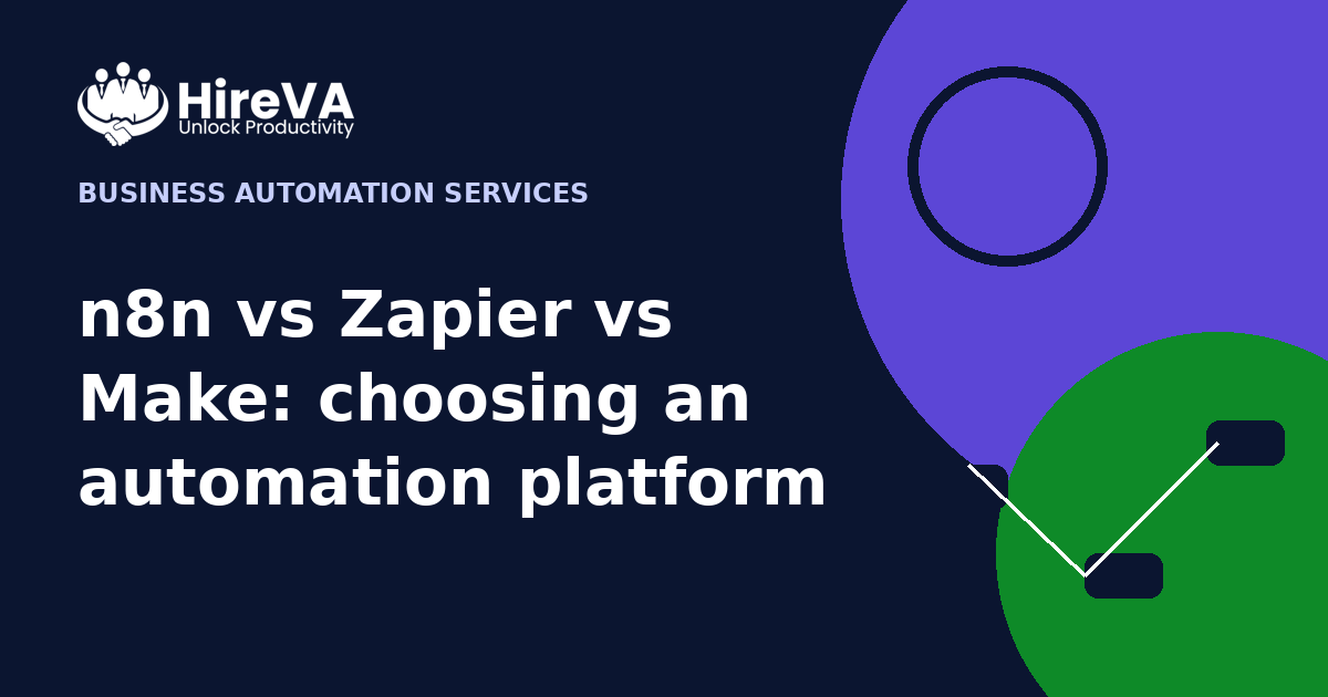 n8n vs Zapier vs Make: choosing an automation platform