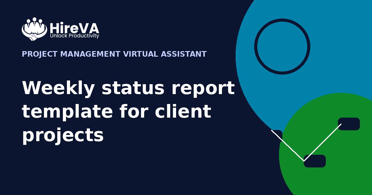 Weekly status report template for client projects