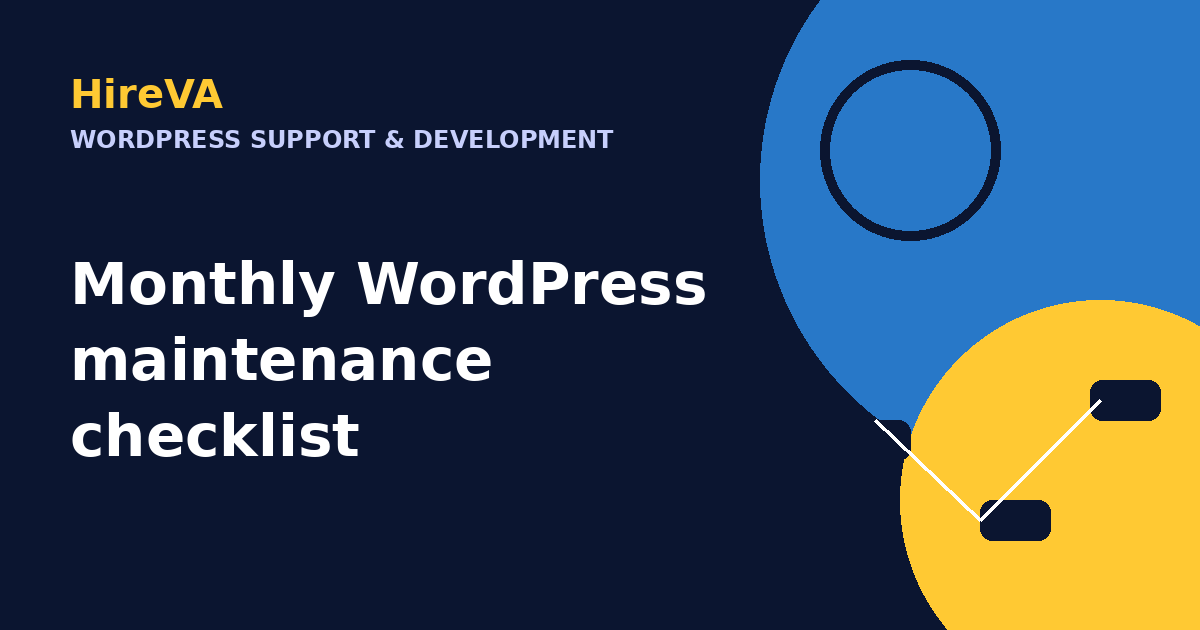 Monthly WordPress maintenance checklist
