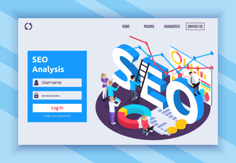 SEO Isometric Page Design