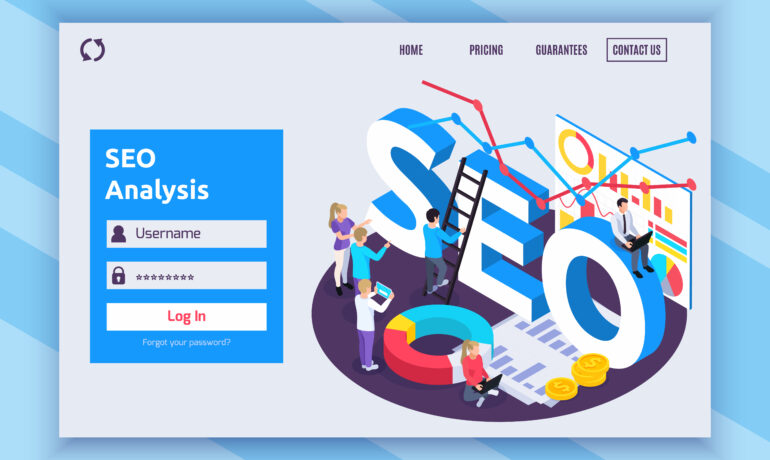 SEO Isometric Page Design