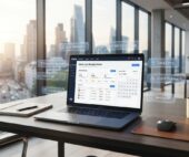 A streamlined remote office dashboard setup illustrating scalable B2B virtual assistant services.
