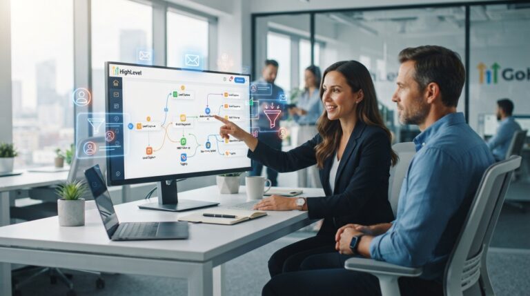 Certified GoHighLevel expert managing agency CRM and automation pipelines via HireVA