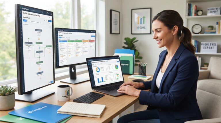 Virtual assistant managing GoHighLevel sub-accounts for an agency