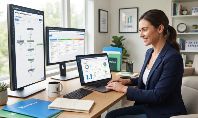 Virtual assistant managing GoHighLevel sub-accounts for an agency